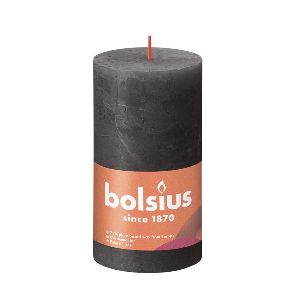 Bolsius Stormy Grey Rustic Shine Pillar Candle 13cm x 7cm £6.29